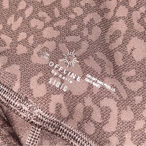 OFFLINE BY AERIE LEGGINGS. Size L. LEOPARD PRINT. COFFEE BROWN COLOR.